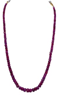 Ruby Gemstone Faceted Beads Necklace NP1326 photo 1