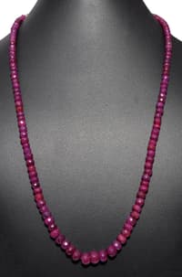 Ruby Gemstone Faceted Beads Necklace NP1326 photo 2