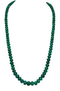 24" Inches Emerald Gemstone Beads Necklace NP1333 photo 1