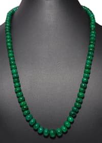 24" Inches Emerald Gemstone Beads Necklace NP1333 photo 2