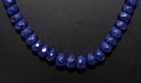 22" Inches Blue Sapphire gemstone faceted Beads necklace NP1335 photo 3
