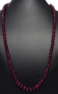24" Inches Ruby Gemstone Beads Necklace NP1336 photo 2