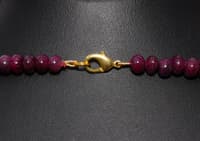 24" Inches Ruby Gemstone Beads Necklace NP1336 photo 4