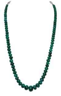 Emerald Gemstone Beads Necklace NP1337 photo 1