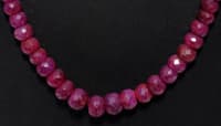 24" Inches Ruby Gemstone Faceted Beads Necklace NP1338 photo 3
