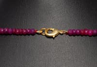 24" Inches Ruby Gemstone Faceted Beads Necklace NP1338 photo 4