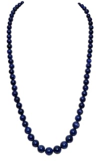 24" Inches Blue Sapphire Gemstone Beads Necklace NP1340 photo 1