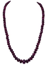 22" Inches Ruby Gemstone Beads necklace NP1345 photo 1
