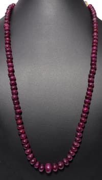 22" Inches Ruby Gemstone Beads necklace NP1345 photo 2