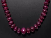 22" Inches Ruby Gemstone Beads necklace NP1345 photo 3