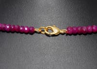 Ruby gemstone Faceted Beads Necklace NP1350 photo 4