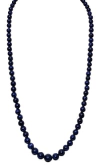 26" Inches Blue Sapphire Gemstone Beads Necklace NP1352 photo 1