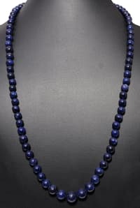 26" Inches Blue Sapphire Gemstone Beads Necklace NP1352 photo 2
