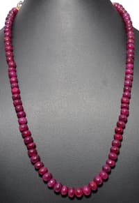 Ruby gemstone Beads Necklace NP1353 photo 2