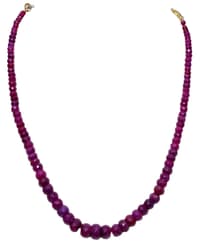 Ruby Gemstone Faceted Beads Necklace NP1355 photo 1