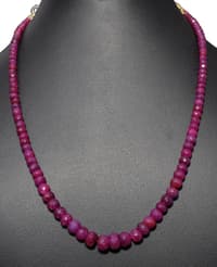 Ruby Gemstone Faceted Beads Necklace NP1355 photo 2