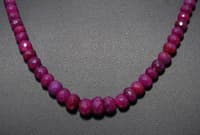 Ruby Gemstone Faceted Beads Necklace NP1355 photo 3