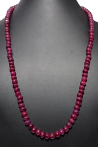 26" Inches Ruby gemstone Beads Necklace NP1356 photo 2