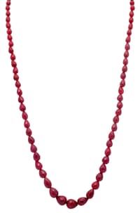 22" Ruby Gemstone Faceted Drop Shape Necklace NP1358 photo 1