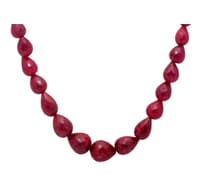 22" Ruby Gemstone Faceted Drop Shape Necklace NP1358 photo 2