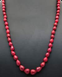 22" Ruby Gemstone Faceted Drop Shape Necklace NP1358 photo 3
