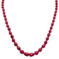 Ruby Gemstone Faceted Drop necklace NP1360 photo 1