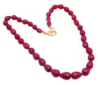 Ruby Gemstone Faceted Drop necklace NP1360 photo 3