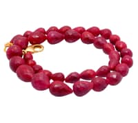 Ruby Gemstone Faceted Drop necklace NP1360 photo 4