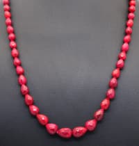 Ruby Gemstone Faceted Drop necklace NP1360 photo 5