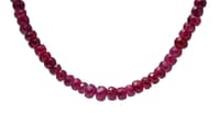 22" Ruby Gemstone Faceted Beads Necklace NP1361 photo 2
