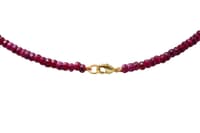 22" Ruby Gemstone Faceted Beads Necklace NP1361 photo 3