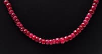 22" Ruby Gemstone Faceted Beads Necklace NP1361 photo 5
