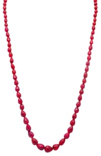 24" Ruby gemstone Faceted Drop Necklace NP1362 photo 1