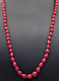 24" Ruby gemstone Faceted Drop Necklace NP1362 photo 4
