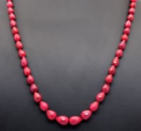 Ruby Gemstone Faceted Drop necklace NP1364 photo 4