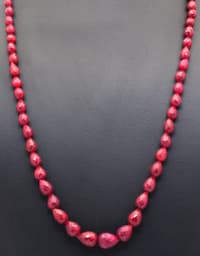 20" Ruby Gemstone Faceted Drop necklace NP1365 photo 3