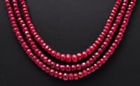 3 Layers Of Ruby Gemstone Faceted Beads Necklace NP1372 photo 2
