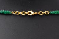 Emerald & Ruby Gemstone Beads necklace With Silver pendant & Earring NP1376 photo 4