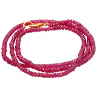 Glass filed Ruby Gemstone Faceted Beads String NP1377 photo 3