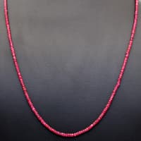 Glass filed Ruby Gemstone Faceted Beads String NP1377 photo 4