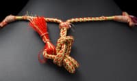 3 Layers of Ruby Gemstone Faceted Almond Necklace NP1382 photo 4