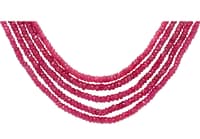5 Layers of Glass Filled Ruby Gemstone Faceted Beads Necklace NP1397 photo 2