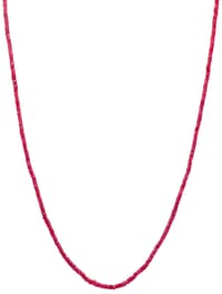 Glass Filled Ruby Gemstone Faceted Beads Necklace NP1399 photo 1