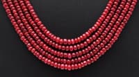 5 Layers of Ruby Gemstone Beaded Necklace With Silver Element NP1407 photo 5