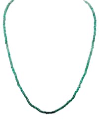 21" Inches Emerald Gemstone Faceted Beaded Necklace NP1408 photo 1