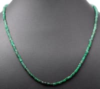 21" Inches Emerald Gemstone Faceted Beaded Necklace NP1408 photo 3