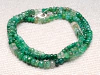 23" Inches Emerald Gemstone Shaded Faceted Beaded Necklace NP1409 photo 3