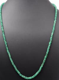 26" Inches Emerald Gemstone Faceted Beads Necklace NP1410 photo 3