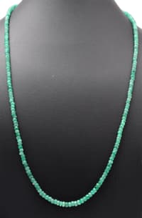 28" Inches Emerald Gemstone faceted Beaded Necklace NP1413 photo 3