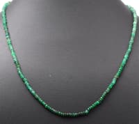 21" Inches Emerald Gemstone Faceted Beaded Necklace NP1415 photo 3